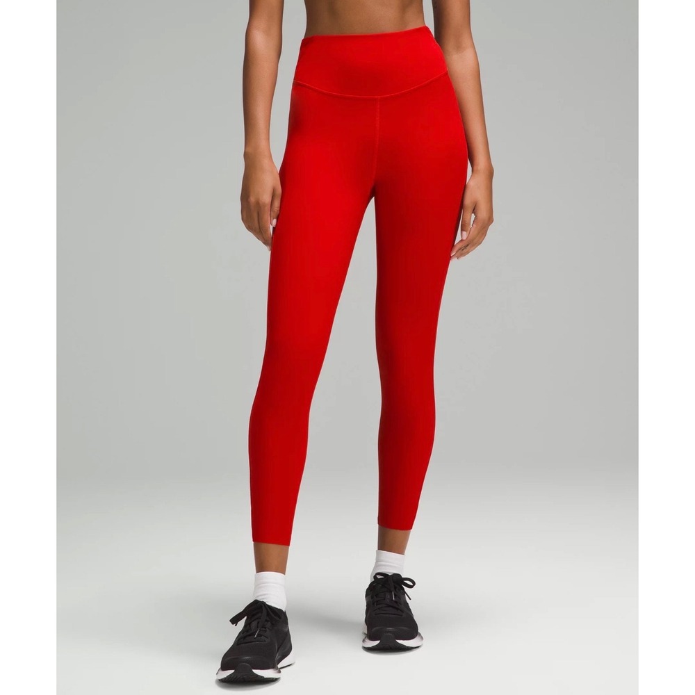 Lululemon‎ Base Pace High Rise Legging Women Size 0 Red Excellent Yoga LW5DKHS